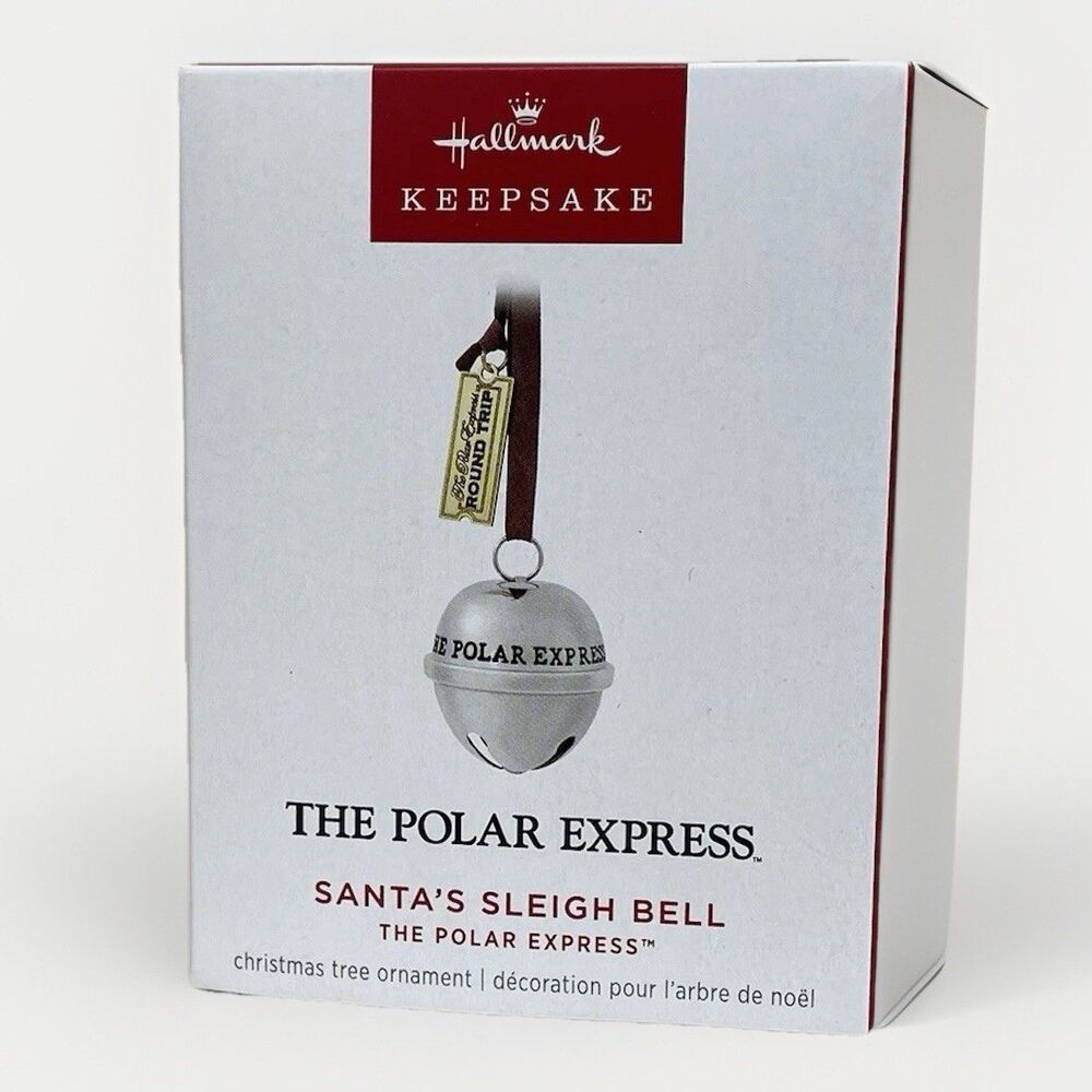 2025 Hallmark Keepsake The Polar Express Santa's Sleigh Bell Ornament Silver New